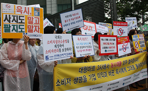 YWCA 등 소비자단체가 2016년 6월 주관한 옥시 규탄 기자회견.jpg