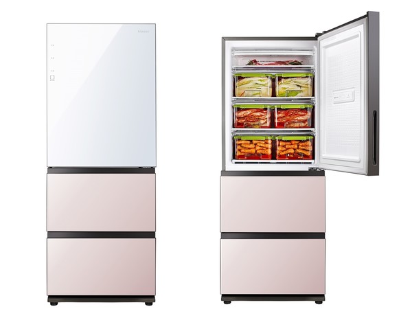 ▲컬러글라스 김치냉장고