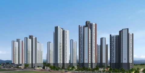 행정타운 센트럴 두산위브 조감도