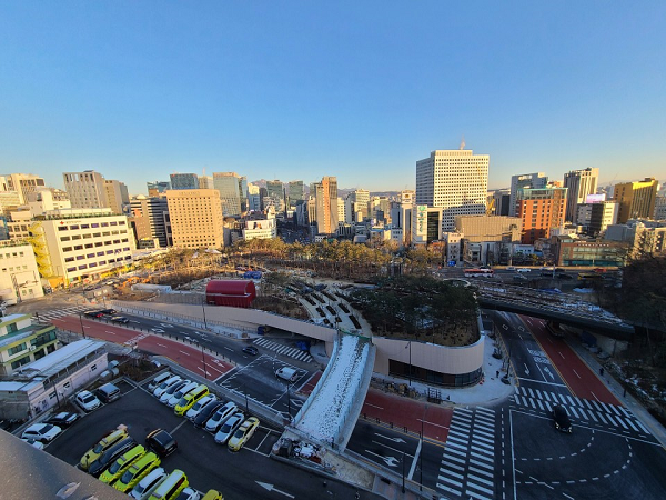 ▲남산 예장자락 공영주차장 전경.