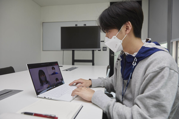 ▲화상회의 중인 넥슨 직원