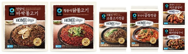 ▲대상 청정원 호밍스 메인 요리 6종