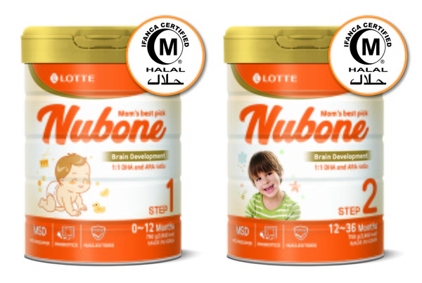 ▲롯데푸드  파스퇴르의 수출 분유 브랜드 '뉴본'