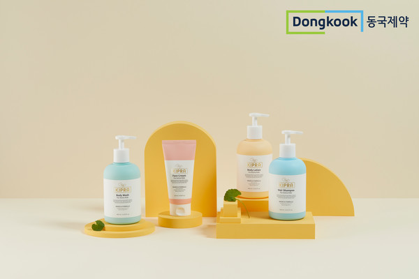 ▲(왼쪽부터) 키프라 어린이 바디워시, 키프라 어린이 페이스크림, 키프라 어린이 바디로션, 키프라 어린이 헤어샴푸