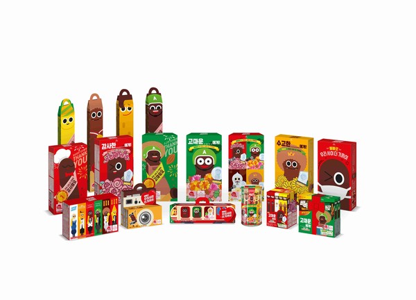 ▲롯데제과는 오는 11월 11일 빼빼로데이를 앞두고 빼빼로 프렌즈 캐릭터를 사용한 11종의 기획 제품을 선보였다