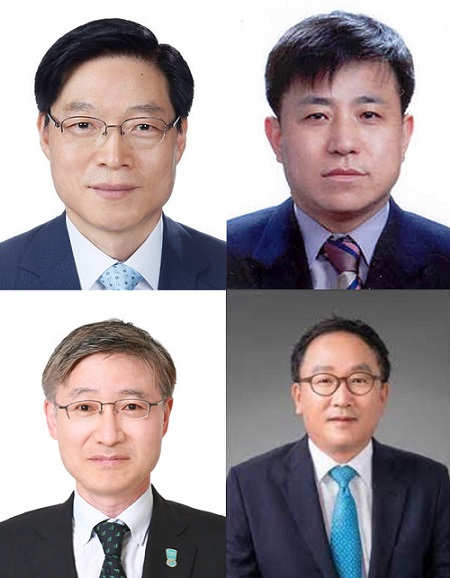 ▲ (왼쪽 상단부터 시계방향) 권길주 하나카드 대표이사 사장, 박승오 하나캐피탈 대표이사 사장 후보, 정민식 하나저축은행 대표이사 사장 후보, 이승열 하나생명 대표이사 사장 후보