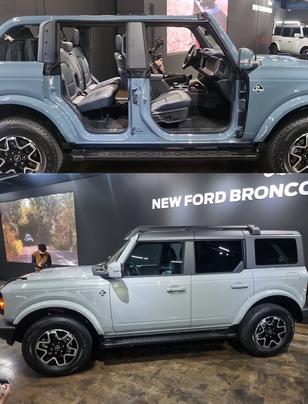 ▲도어 탈부착 상태 비교