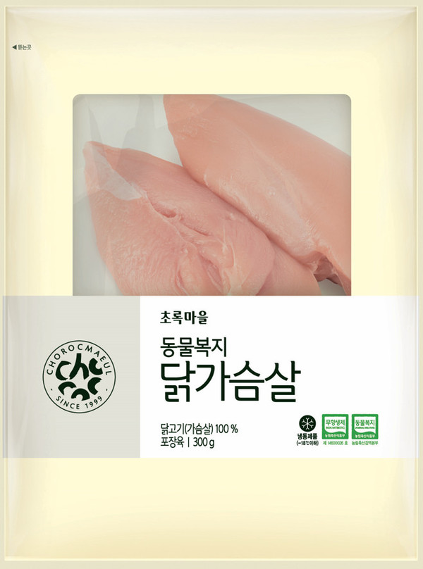 ▲초록마을 '동물복지 닭가슴살'