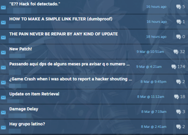 ▲관련 커뮤니티에는 3월 10일 현재까지도 다수의 게이머들이 피해를 호소하고 있다.