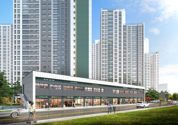 ▲'김천 푸르지오 더 퍼스트' 단지내 상가 투시도