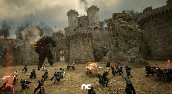 ▲거대 골렘을 활용한 대규모 공성전.