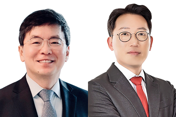 ▲송수영 대표이사 사장과 윤상배 대표이사 부사장