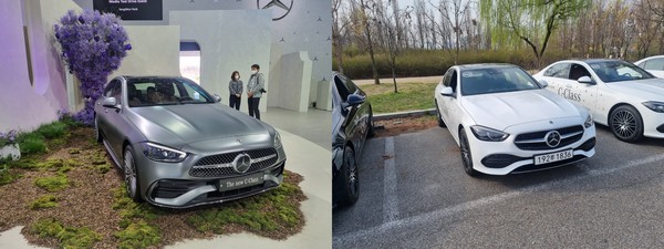 ▲C300 AMG(왼쪽), C200 아방가르드