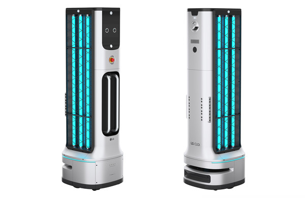 ▲ LG전자가 UV-C 램프로 유해 세균을 제거하는 비대면 방역 로봇 'LG 클로이 UV-C봇'을 출시한다