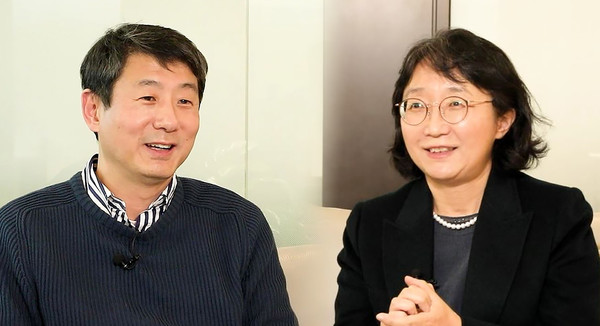 ▲김준(왼쪽), 하윤경 전 사외이사