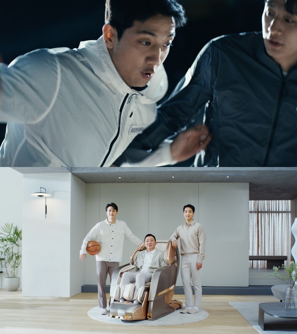 ▲바디프랜드 허재 삼부자의 팬텀메디컬케어 광고 에피소드 ‘허재의 트레이닝편’