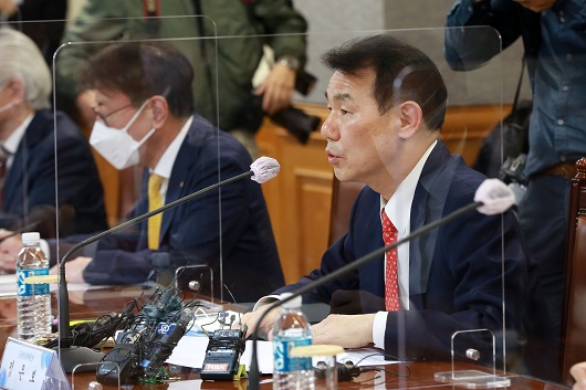 ▲ 3일 오후 열린 은행장 간담회에서 발언하고 있는 정은보 금융감독원장