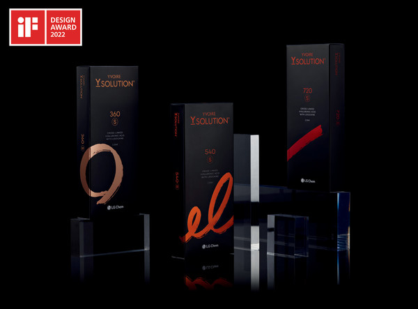 ▲LG화학은 히알루론산 필러 브랜드 '이브아르 와이솔루션'