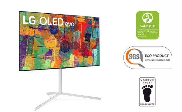 ▲2022년형 LG 올레드 에보(OLED evo), 글로벌 친환경 인증 3관왕