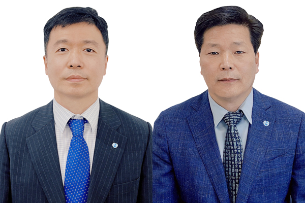 ▲휴온스글로벌 CFO 강신원 전무(왼쪽)와 휴온스 중앙연구센터장 정광일 전무