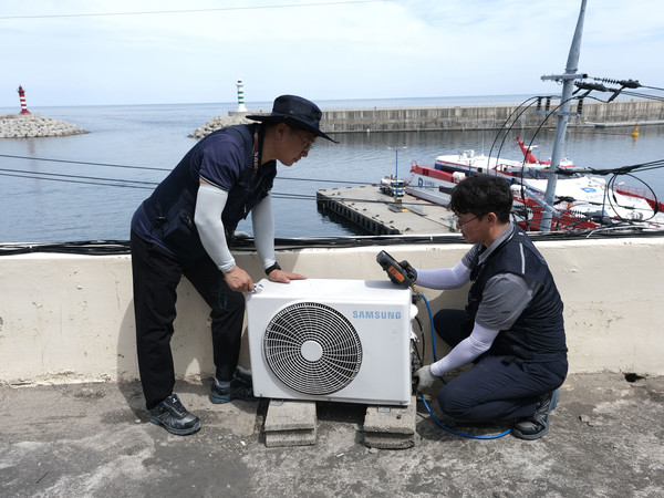▲울릉도를 방문해 진행한 '가전제품 특별 사전점검' 서비스
