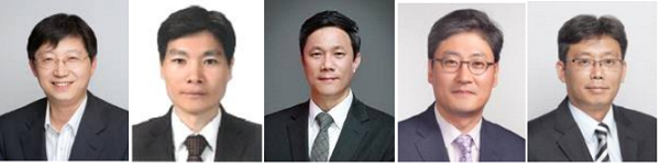 ▲ (왼쪽부터) 박상원·김병칠·차수환·김정태·김범준 부원장보