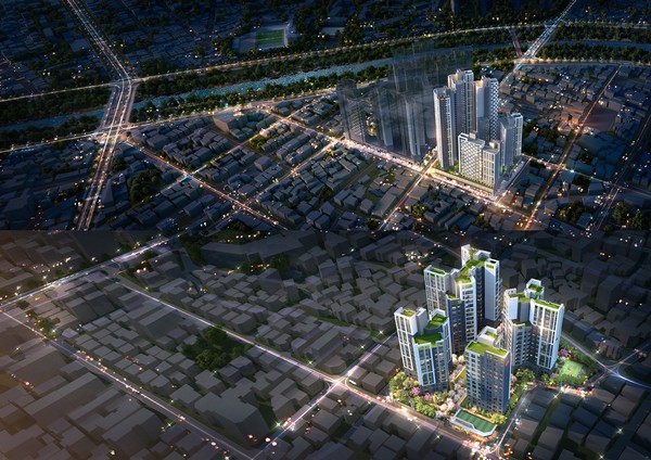 ▲ 충북 청주 남주동9구역 가로주택정비사업(위쪽) 및 서울 면목역2구역 가로주택정비사업(아래쪽) 조감도