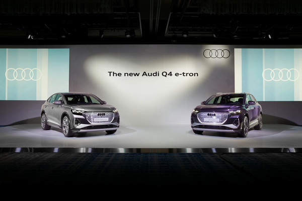 ▲오른쪽부터 'Q4 e-트론' , 'Q4 스포트백 e-트론'