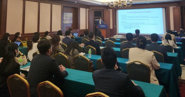 ▲이나보글리플로진 임상 3상 연구결과 발표 현장