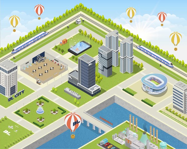 ▲ DL이앤씨의 메타버스 ‘DL 씨티’ 미니맵