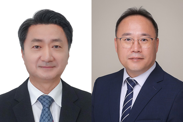 ▲동아제약 최호진 신임 부회장과 백상환 신임 사장