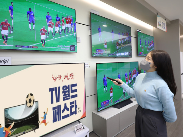 ▲롯데하이마트, 대표팀 첫 경기 후 TV 매출 증가