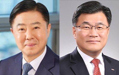 ▲ 안감찬 부산은행장(왼쪽), 최홍영 경남은행장