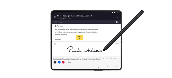 ▲갤럭시Z 폴드4(도큐사인)