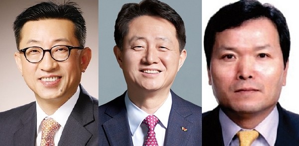 ▲(왼쪽부터)고원종 DB금융투자 대표, 김신 SK증권 대표, 현대차증권 최병철 대표