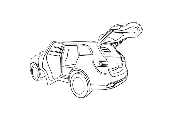 ▲르노코리아 QM6 QUEST 스케치 이미지.