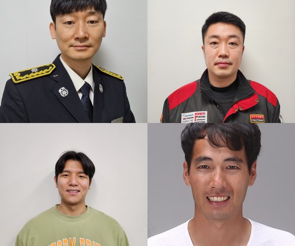 ▲포스코청암재단이 강추위 속에서 이웃들을 도운 포스코히어로즈 4명을 선정했다. (왼쪽 상단부터 차례로) 포스코히어로즈로 선정된 김형학 씨와 김인철 씨, 박화영 씨, 신용성 씨.