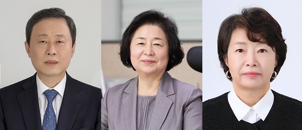 ▲ KB금융지주 신임 사외이사 후보들. (왼쪽부터) 김성용 후보, 여정성 후보, 조화준 후보