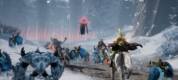 ▲쇼케이스를 통해 공개된 대규모 전투 장면.