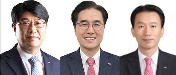 ▲ (왼쪽부터) 방성빈 부산은행장 후보자, 예경탁 경남은행장 후보자, 김성주 BNK캐피탈 대표이사 후보자