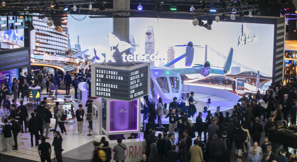 ▲SK텔레콤 부스 전경.