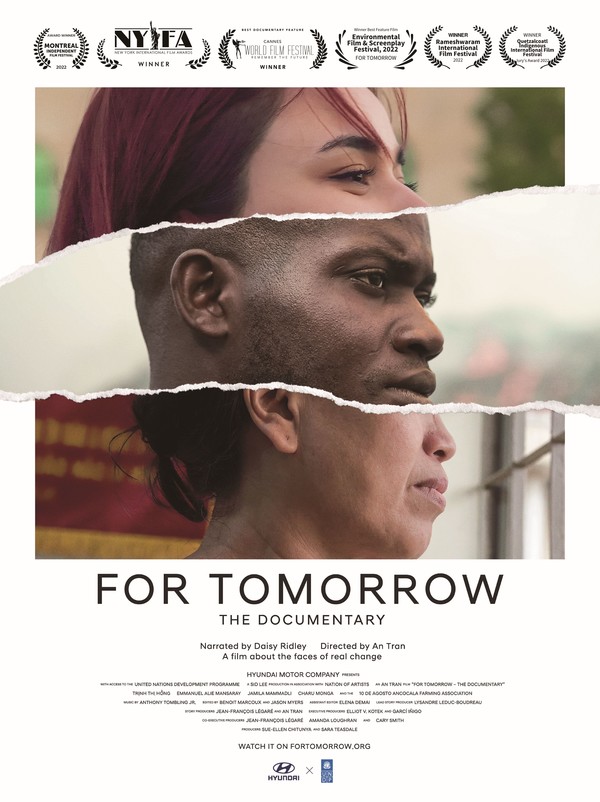 ▲현대차-UNDP의 '포 투모로우 프로젝트'가 SXSW 이노베이션 어워즈 파이널리스트로 선정됐다. 사진은 프로젝트의 일환으로 개봉한 다큐멘터리 영화 'for Tomorrow'.