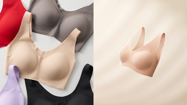 ▲에어리즘 소재로 편안한 착용감이 더욱 강조되는 유니클로 와이어리스 브라 울트라 릴랙스