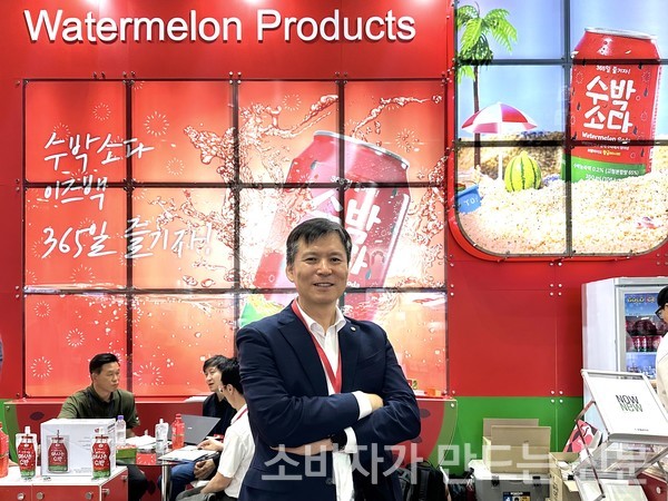 지난 11일부터 4일간 일산 킨텍스에서 열린 식품산업 전시회 '서울푸드 2024'에 참여해 해당 제품과 수박소다 ZERO, 사각사각 마시는 수박과일 등 신제품을 선보였