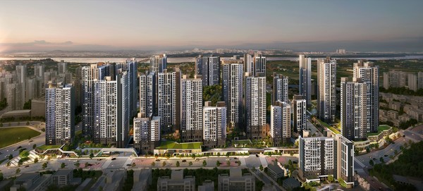 ▲한강 수자인 오브센트 조감도