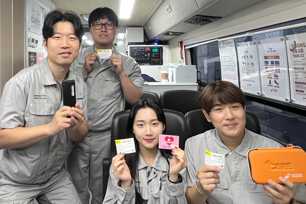 ▲한국타이어는 22일 대전공장과 금산공장 임직원을 대상으로 헌혈 캠페인 진행했다