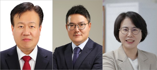 ▲(왼쪽부터)동원시스템즈 2차전지사업부문 정용욱 대표이사 사장), 동원시스템즈 소재사업부문 신동만 총괄임원 부사장, 동원CNS 이영란 대표이사