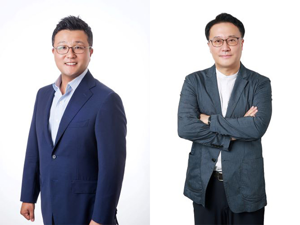 ▲ 고준 AK홀딩스 대표이사(왼쪽)와 이강용 AK플라자 대표이사