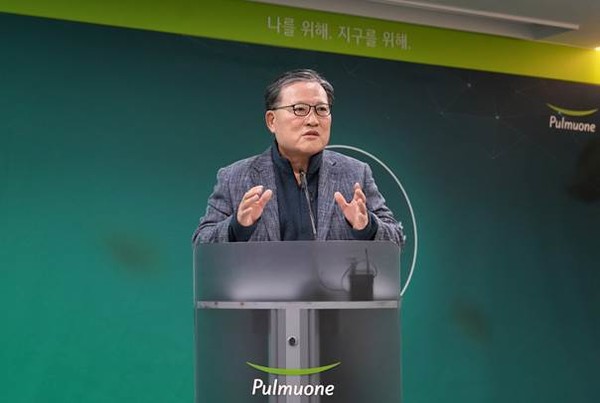 ▲21일 풀무원 본사에서 열린 ‘2024 풀무원 오픈이노베이션 데모데이(Open Innovation Demoday)’에서 풀무원 이효율 총괄CEO가 총평을 하고 있다