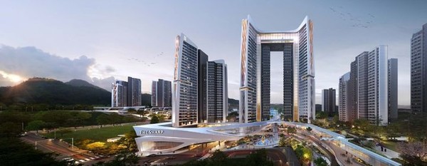 ▲포스코이앤씨가 제안한 성남 은행주공 프로젝트 투시도